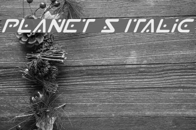 Planet S Italic Font examples