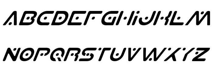 Planet S Italic Font LOWERCASE