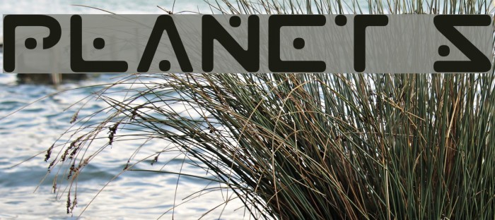 Planet S Font examples