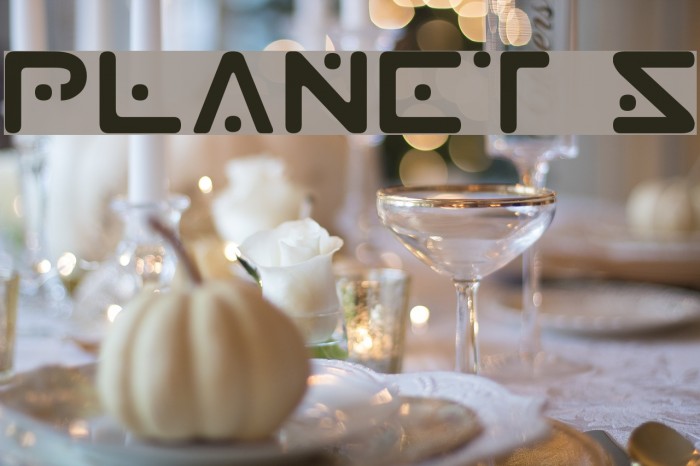 Planet S Font examples