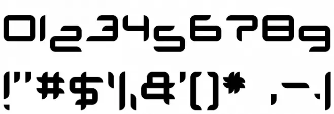 Planet Space Font Alte caractere