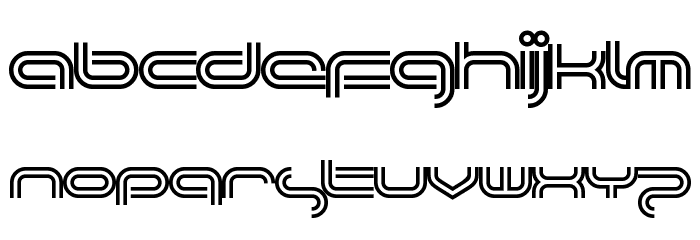 Planet TriColore Font LOWERCASE