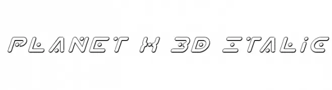 Planet X 3D Italic  Frei Schriftart Herunterladen