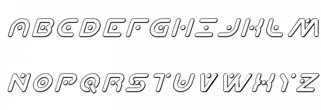 Planet X 3D Italic 字体 大写