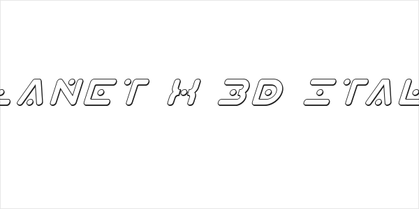 Planet X 3D Italic Logo