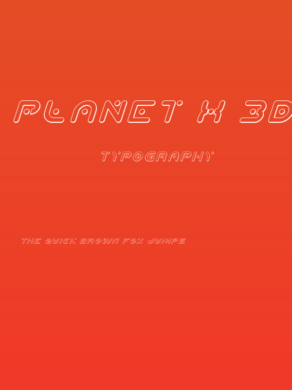 Planet X 3D Italic Poster