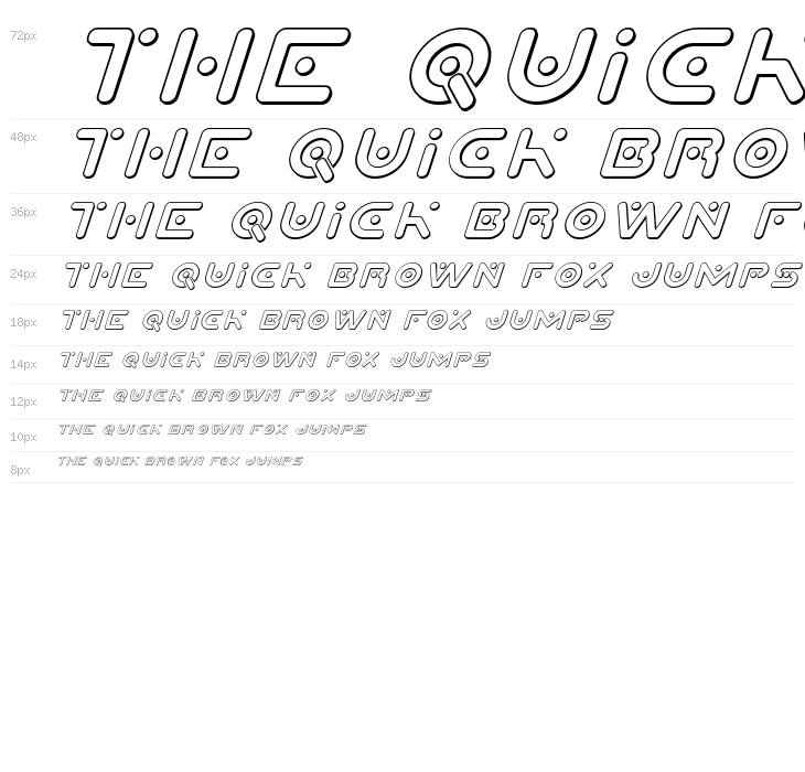 Planet X 3D Italic Waterfall