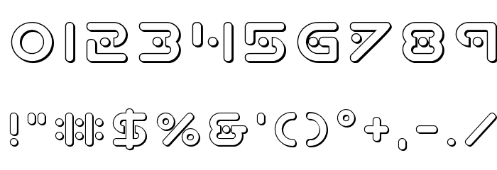 Planet X 3D Font OTHER CHARS