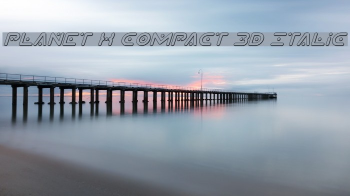 Planet X Compact 3D Italic Font examples