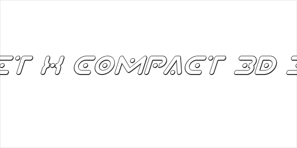 Planet X Compact 3D Italic Logo