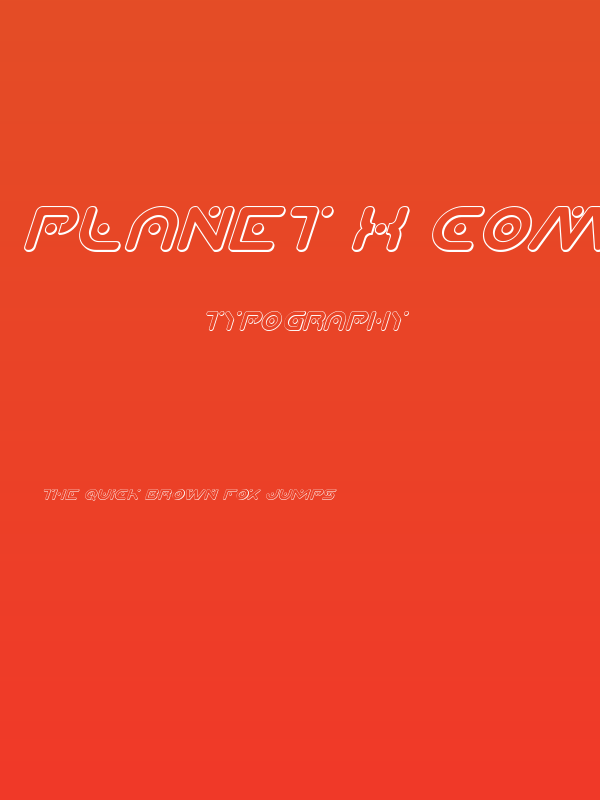 Planet X Compact 3D Italic Poster