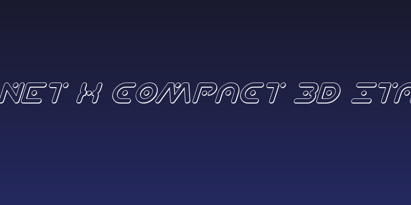 Planet X Compact 3D Italic Social Header