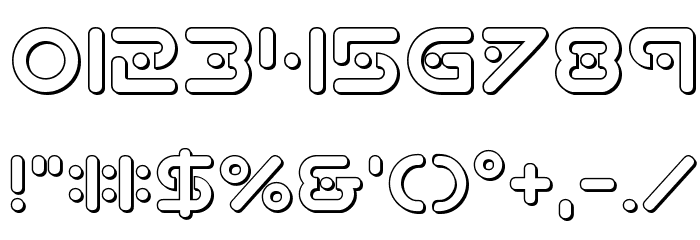 Planet X Compact 3D Font OTHER CHARS