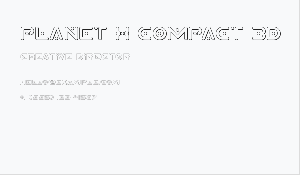 Planet X Compact 3D Business Card