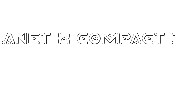 Planet X Compact 3D Logo