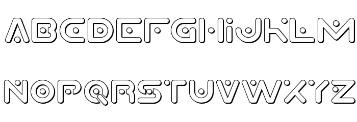 Planet X Compact 3D Font LOWERCASE