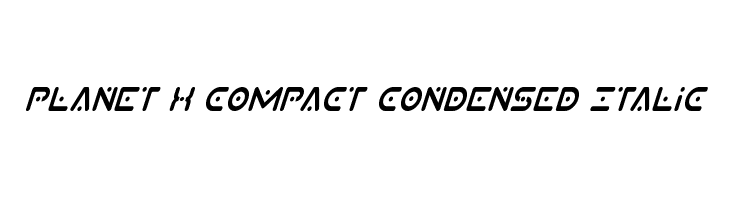 Planet X Compact Condensed Italic  font caratteri gratis
