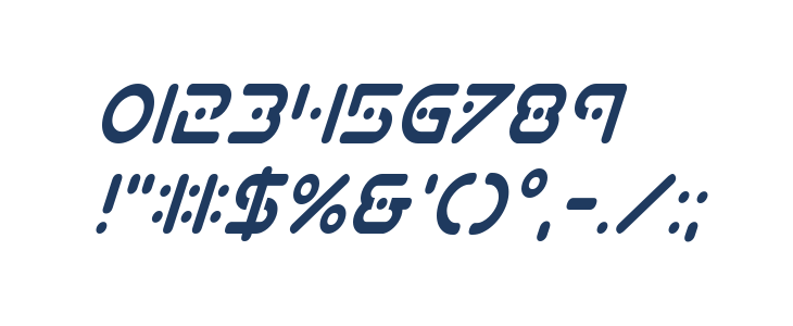 Planet X Compact Condensed Italic Other Characters