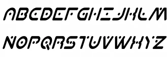 Planet X Compact Condensed Italic フォント 大文字