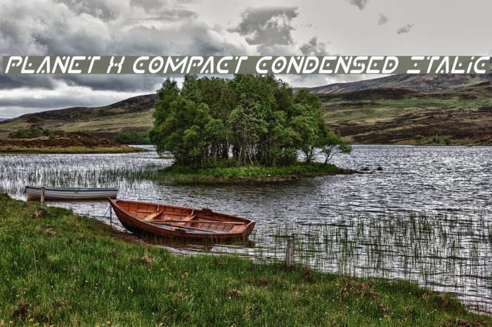 Planet X Compact Condensed Italic Example 1