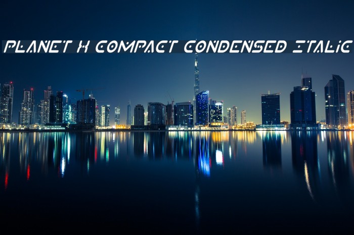 Planet X Compact Condensed Italic Example 2