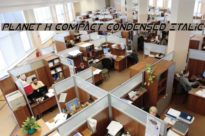 Planet X Compact Condensed Italic Example 3