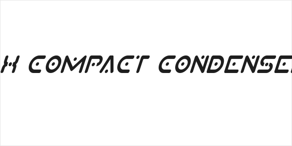 Planet X Compact Condensed Italic Logo