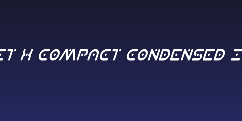 Planet X Compact Condensed Italic Social Header