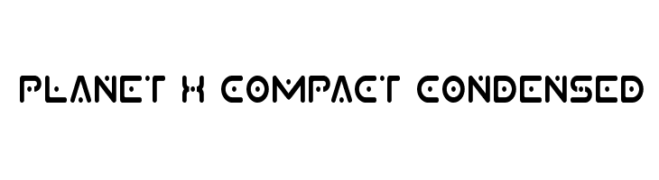 Planet X Compact Condensed  フリーフォントのダウンロード