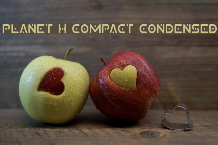 Planet X Compact Condensed Font examples