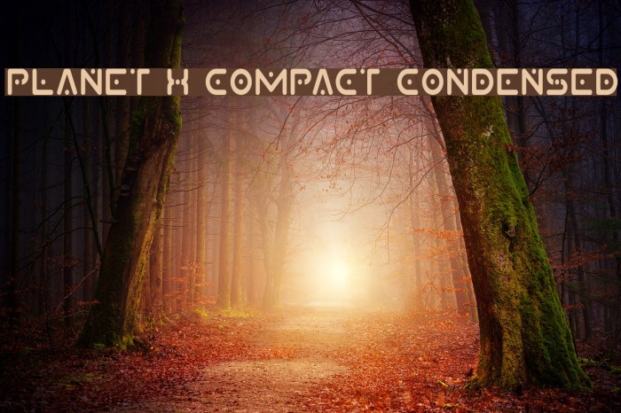 Planet X Compact Condensed Font examples