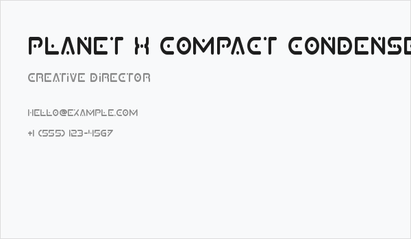 Planet X Compact Condensed Business Card
