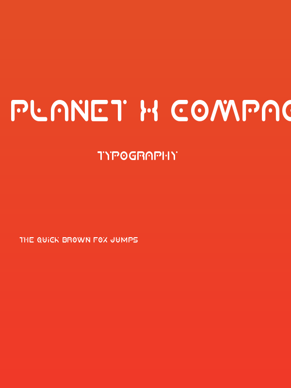 Planet X Compact Condensed Poster