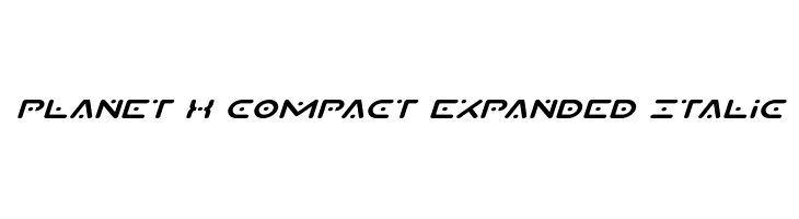 Planet X Compact Expanded Italic  لخطوط تنزيل