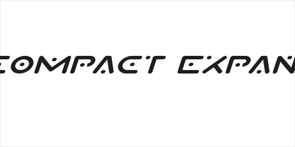 Planet X Compact Expanded Italic Logo