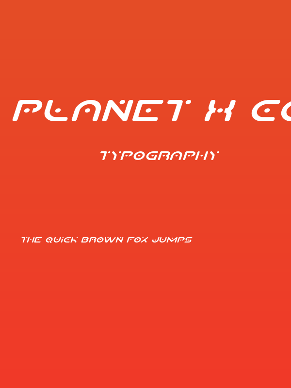 Planet X Compact Expanded Italic Poster