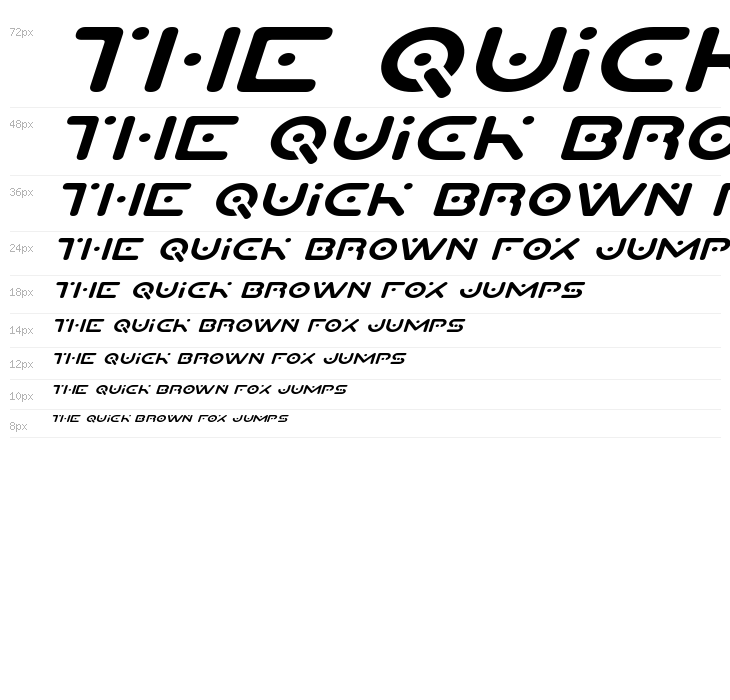 Planet X Compact Expanded Italic Waterfall