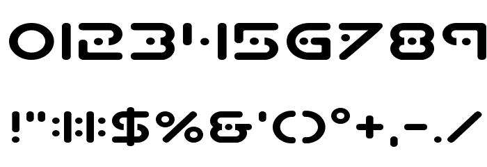 Planet X Compact Expanded Font OTHER CHARS