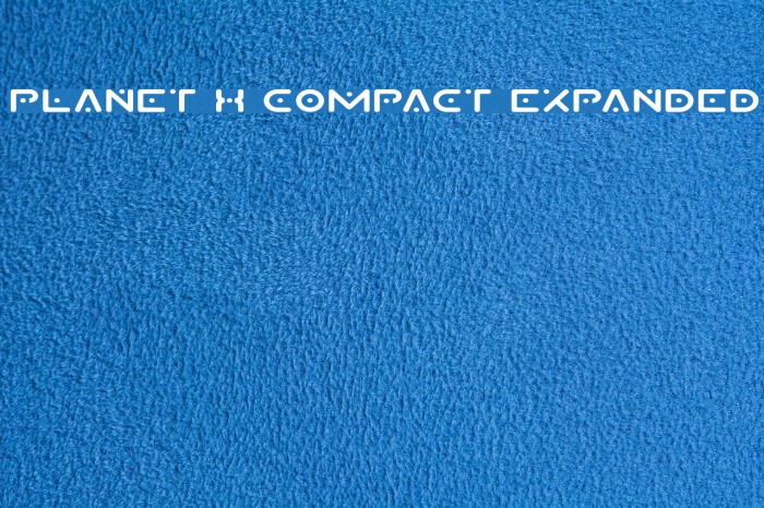 Planet X Compact Expanded Font examples