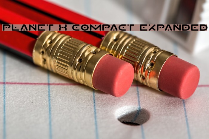 Planet X Compact Expanded Font examples