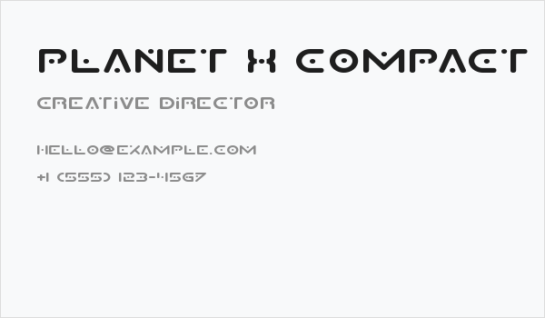 Planet X Compact Expanded Business Card