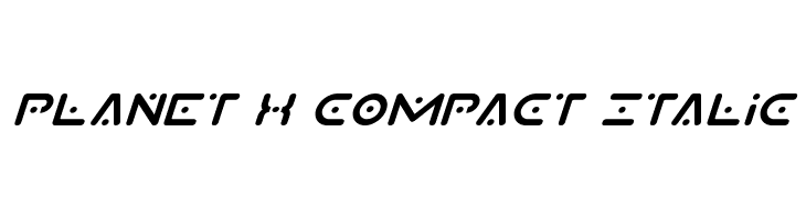 Planet X Compact Italic  font caratteri gratis