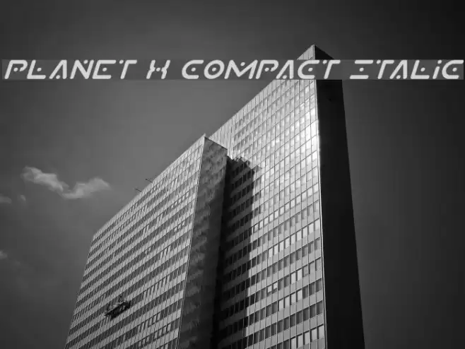 Planet X Compact Italic Font examples