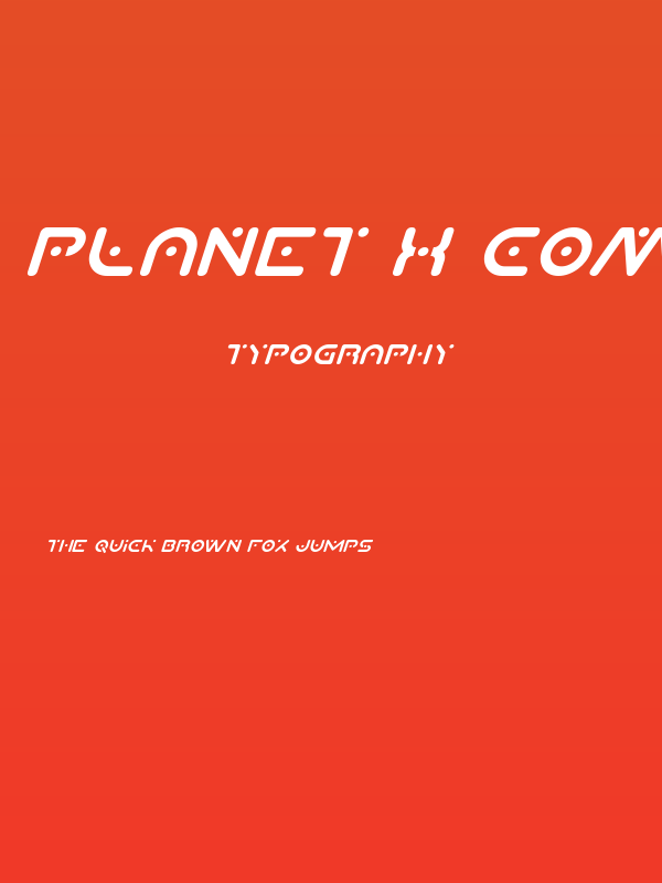 Planet X Compact Italic Poster