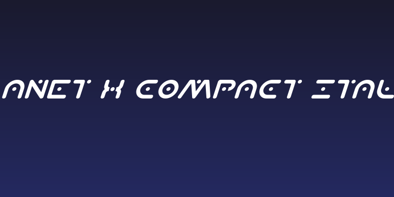 Planet X Compact Italic Social Header