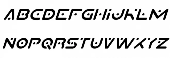 Planet X Compact Italic Fonte MINÚSCULAS