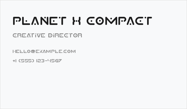 Planet X Compact Business Card