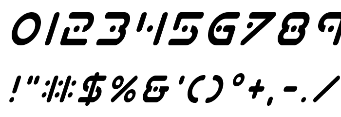 Planet X Condensed Italic Font OTHER CHARS