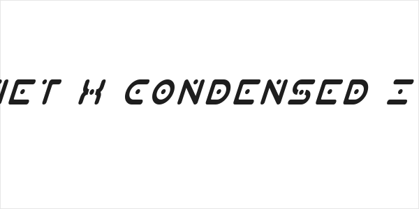 Planet X Condensed Italic Logo
