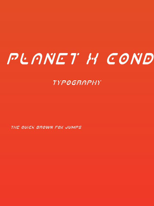 Planet X Condensed Italic Poster